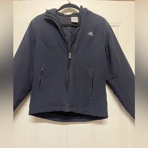 adidas women’s Navy Blue Hooded Winter Jacket